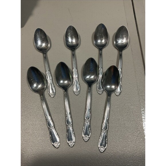 W.M.A. Rogers Oneida Ltd Teaspoon Set Of 8 - Picture 1 of 5